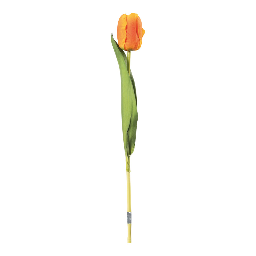 Tulpe am Stiel, 36cm Ø4cm Blüte aus Kunststoff/Kunstseide, biegsam, Real-Touch Effekt