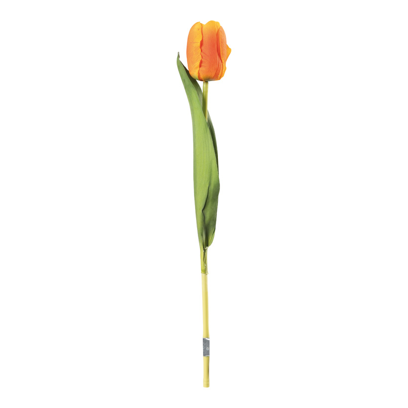 Tulpe am Stiel, 36cm Ø 4cm Blüte aus Kunststoff/Kunstseide, biegsam, Real-Touch Effekt
