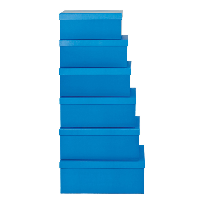 Boxes, 35x24x14,2, 37,5x26x15,7, 39,5x28x16,2, 42x30,5x16,7, 6pcs./set, assemblable, carton, rectangulaire, 30,5x20x13,2, 33,4x22x13,7