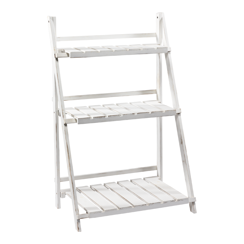 Holzregal, 94x60x35cm mit 3 Fächern, Holz, klappbar