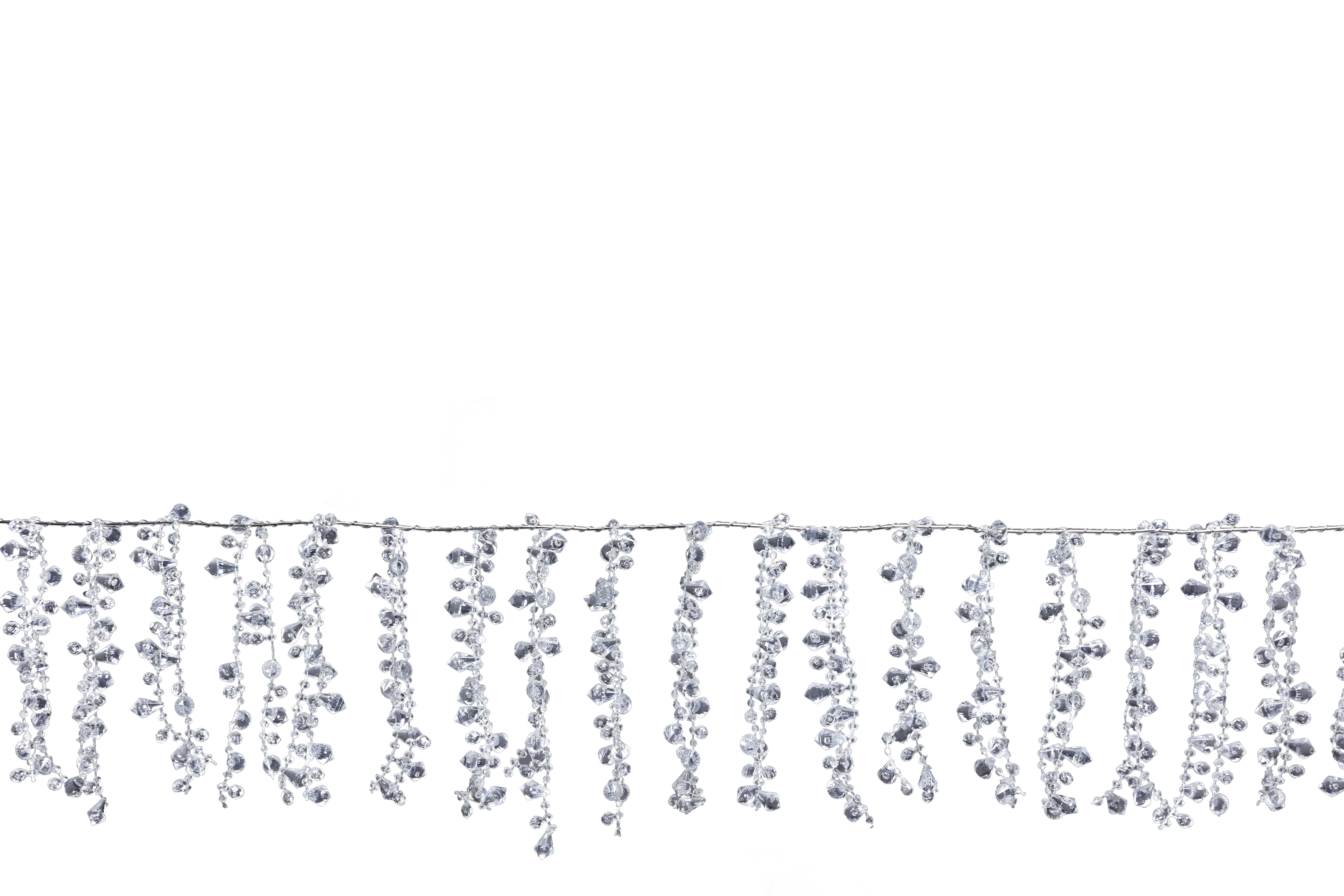 Crystal garland, 180cm with 10cm crystal chains