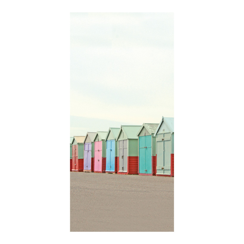 Banner beach huts, 80x200cm fabric