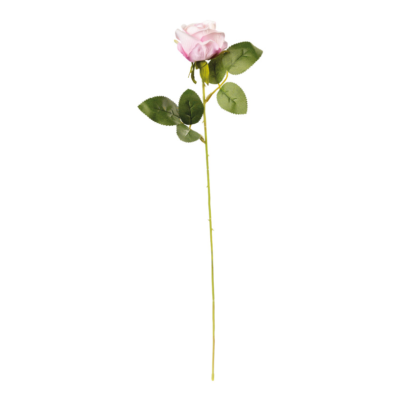 Rose am Stiel, 51cm Stiel: 37cm aus Kunstseide/Kunststoff, biegsam