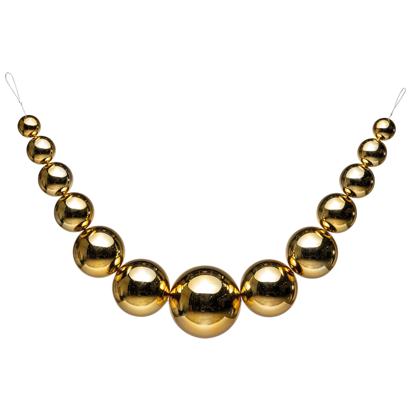 Ball chain, 180cm Kugeln Ø 8-25cm out of plastic, 13 balls, flame retardant according to EN71-2