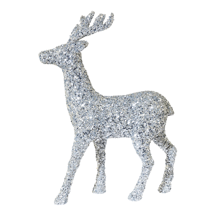 Rentier, 47x34x16cm aus Styropor, beglittert