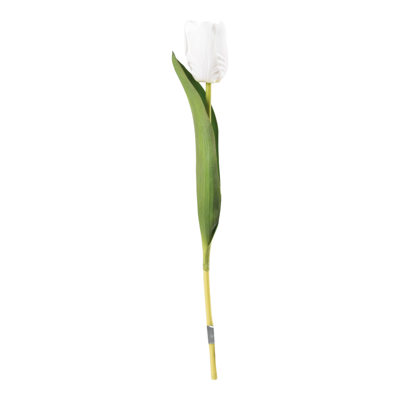 Tulpe am Stiel, 36cm Ø 4cm Blüte aus Kunststoff/Kunstseide, biegsam, Real-Touch Effekt