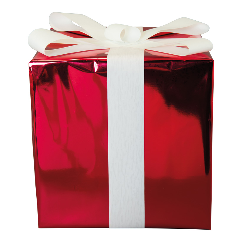 Geschenkpaket, 30x30cm aus Styropor, mit Folienschleife