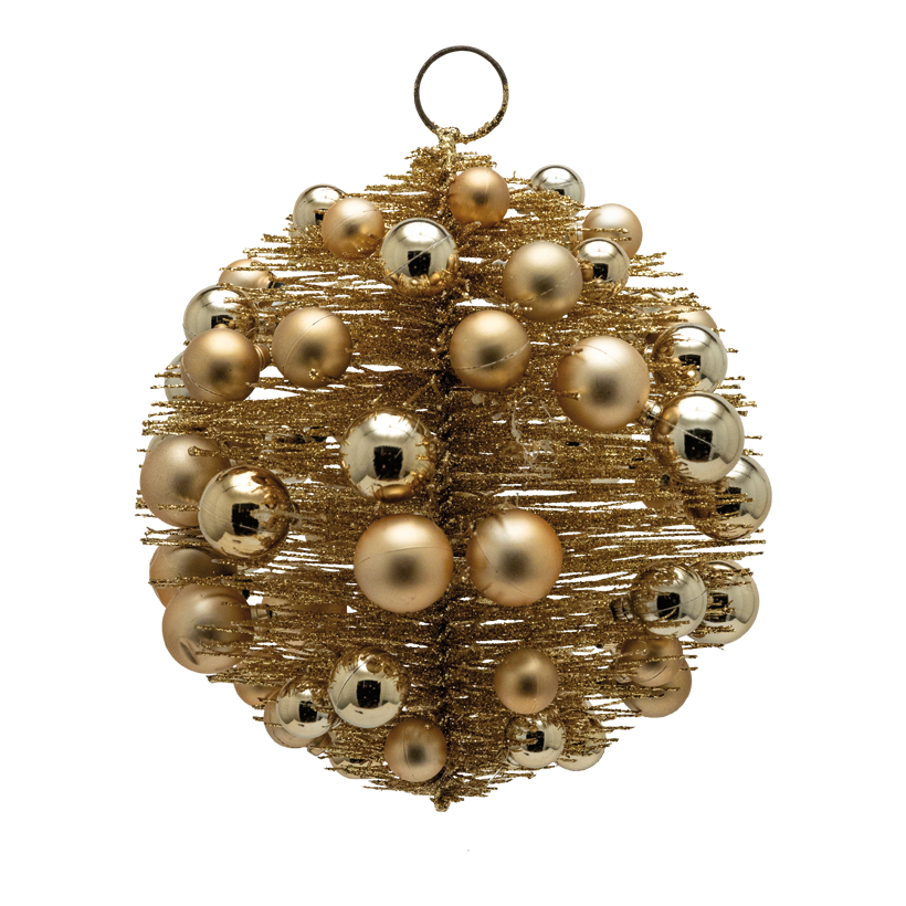 Kugel, Ø 20cm aus Kunststoff, beglittert, zum Hängen