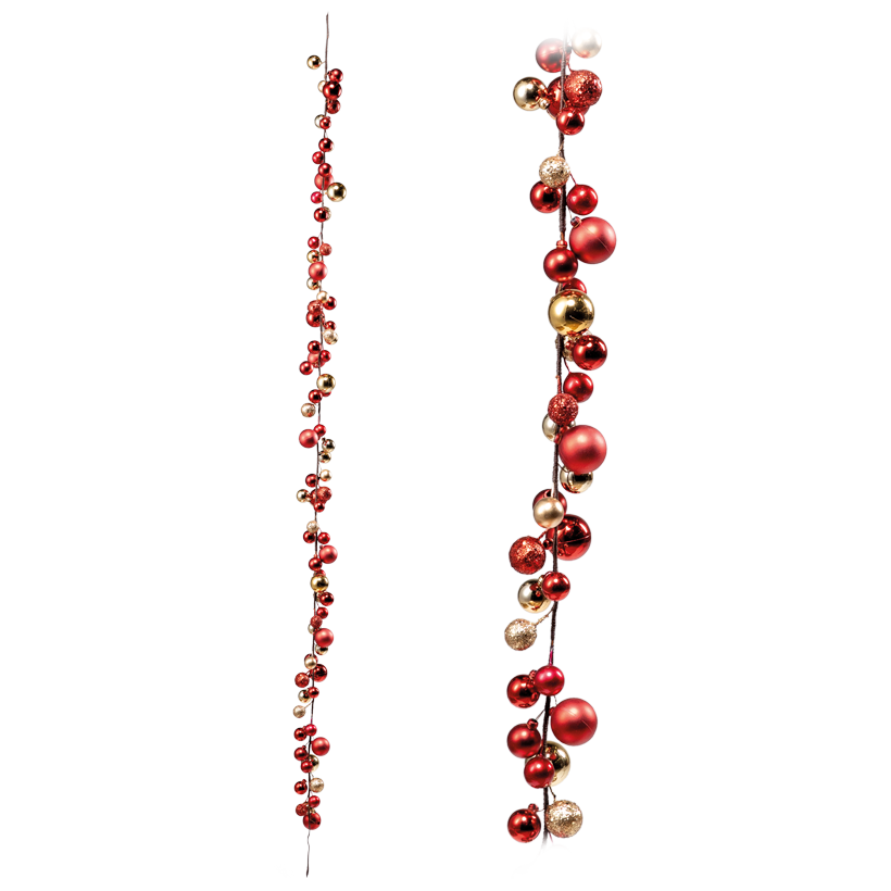 Ball garland, 180x8cm Ø 2-3,5cm out of plastic, flexible