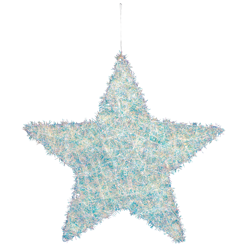 Star, with hanger, Ø 60cm out of tinsel and metal