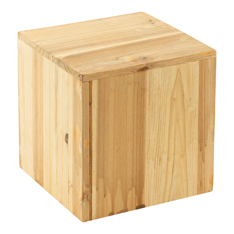 Podest, 15x15x15cm squared, aus Holz, mit Öffnung