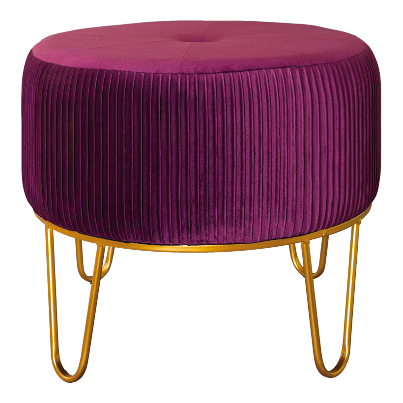 # Tabouret velours, 50x50x41cm 4-pieds