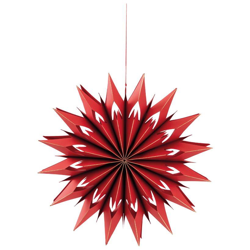 Snowflake, foldable, Ø 40cm out of paper, double-layered, with hanger
