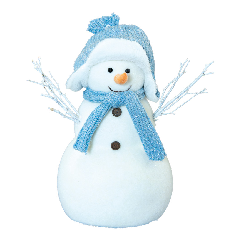 Schneemann, 69x39x16cm aus Styropor/Stoff/Holz