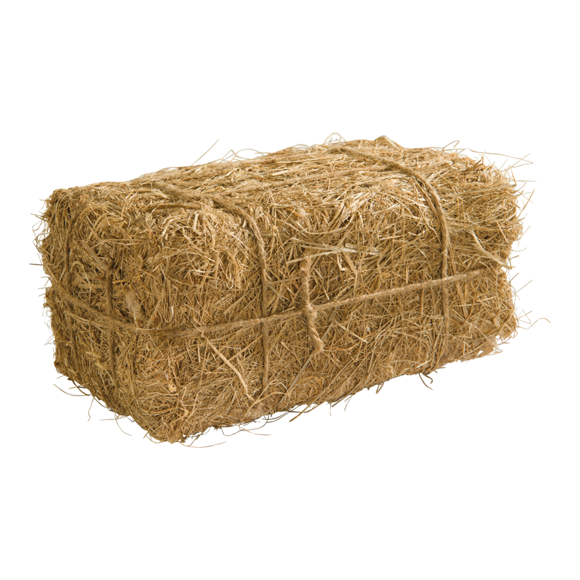 Bale of straw, ca.22x25x35cm, styrofoam, with straw